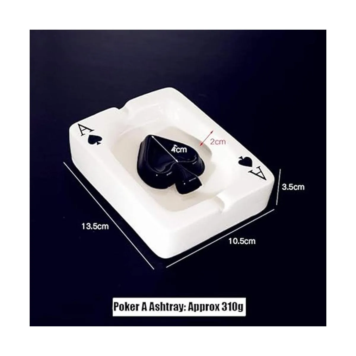 Creative Poker Cenicero de cerámica para cigarrillos_4