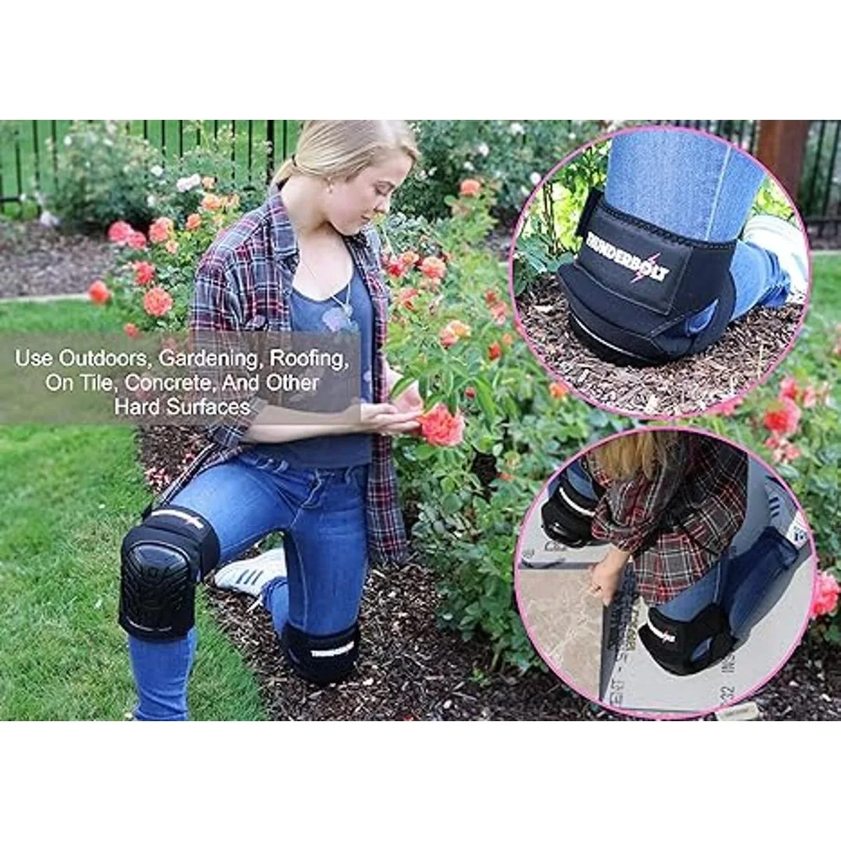 Rodilleras para mujer para el trabajo de Thunderbolt para_3