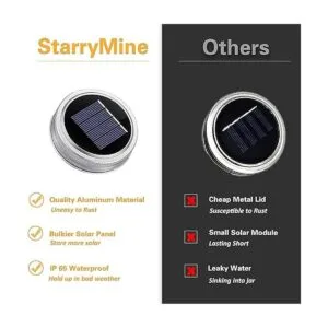 Guirnalda de luces solares con tapa de tarro de masón_2