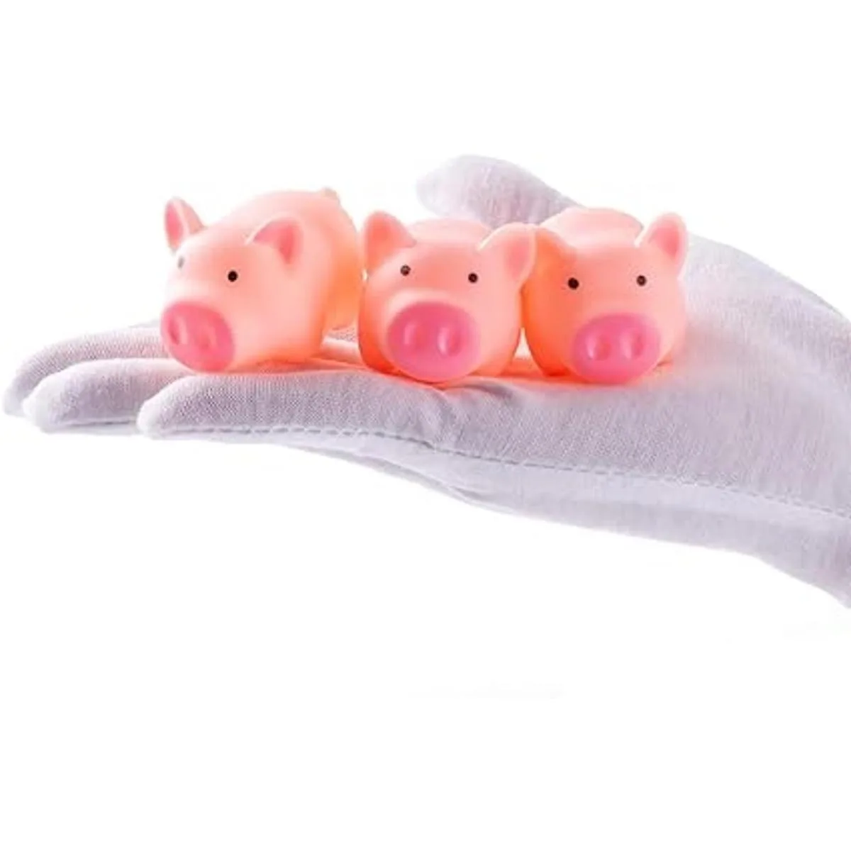 25 piezas de mini cerdos de goma a granel baño de bebé_4