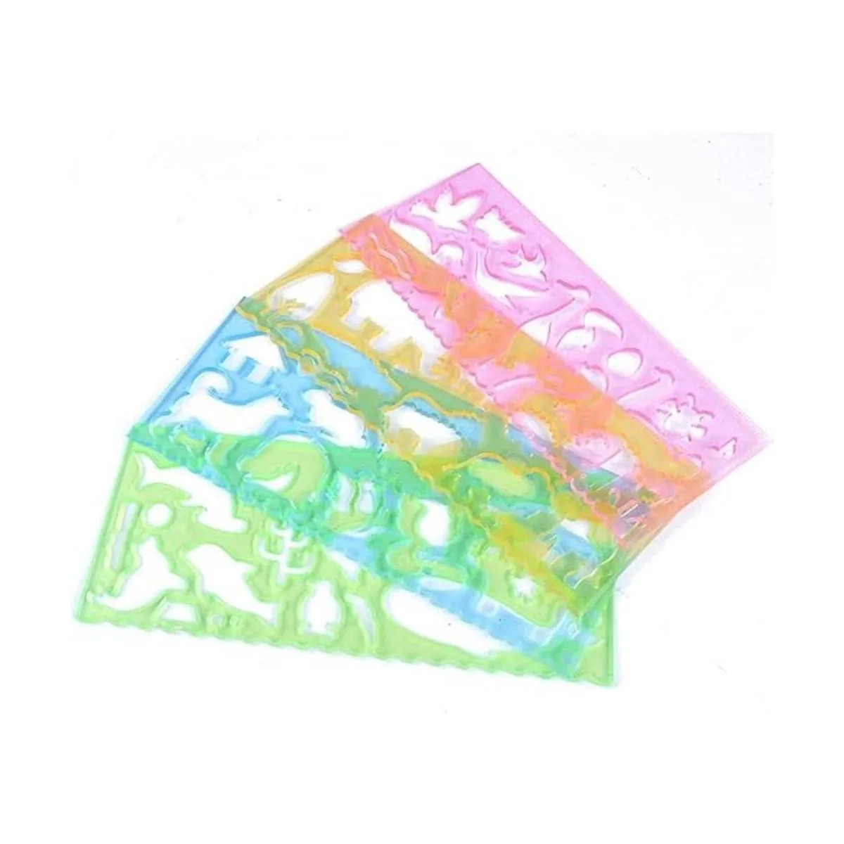 BronaGrand 4 plantillas de dibujo regla de plástico_3