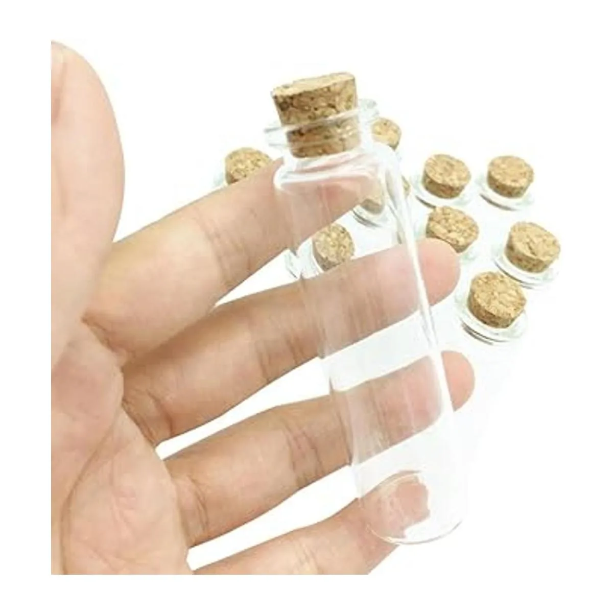 Mini botellas de vidrio con tapones de corcho frascos_2