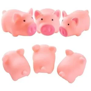 25 piezas de mini cerdos de goma a granel baño de bebé_6