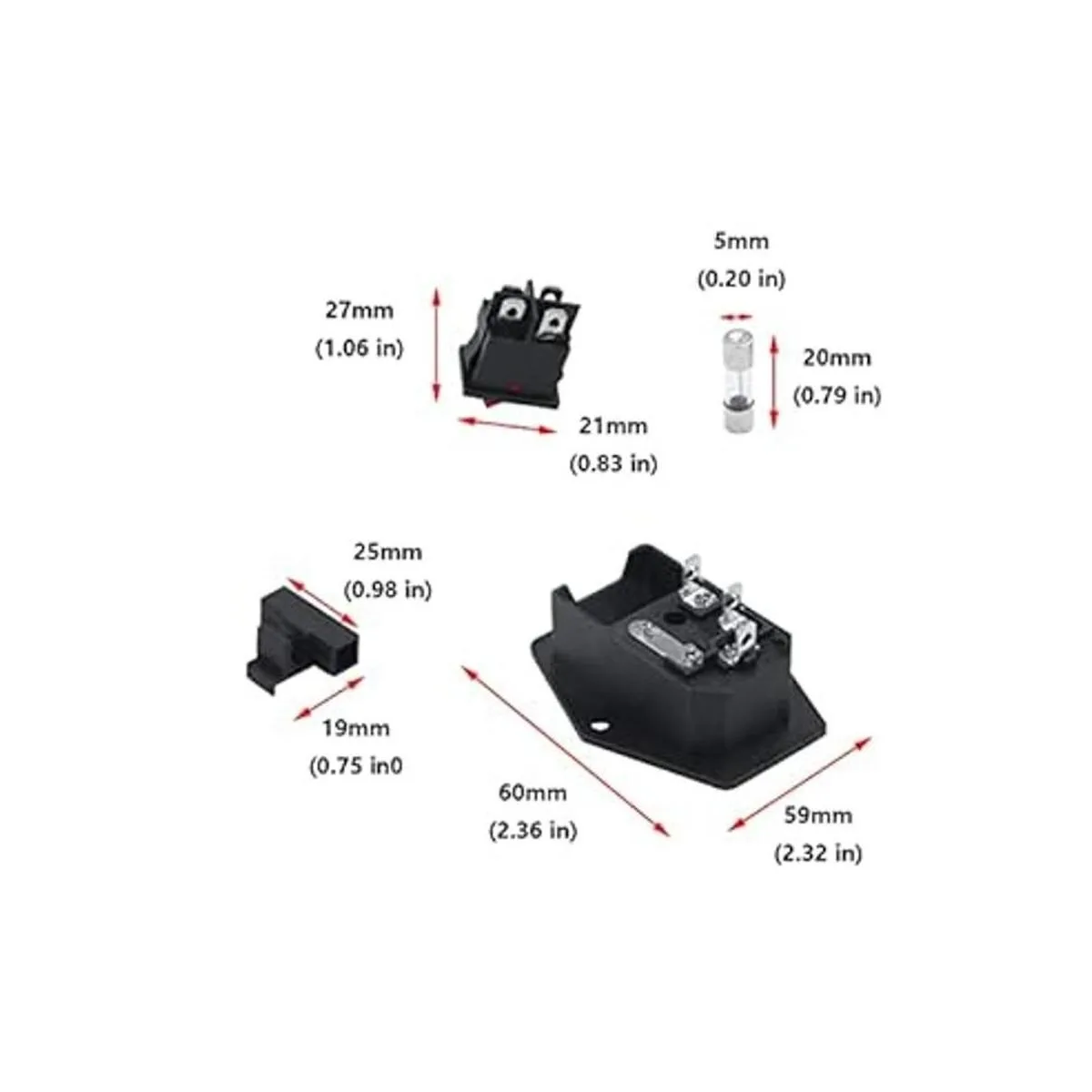 Antrader 6 piezas de enchufe de módulo de entrada macho_2