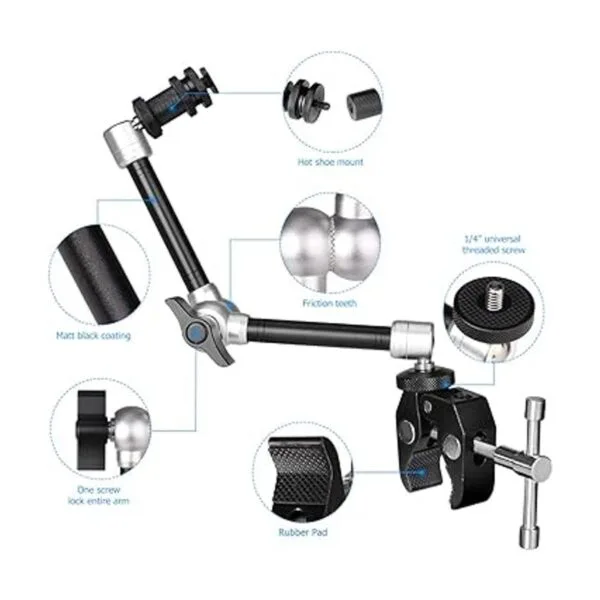Brazo mágico de fricción articulada resistente ajustable_2