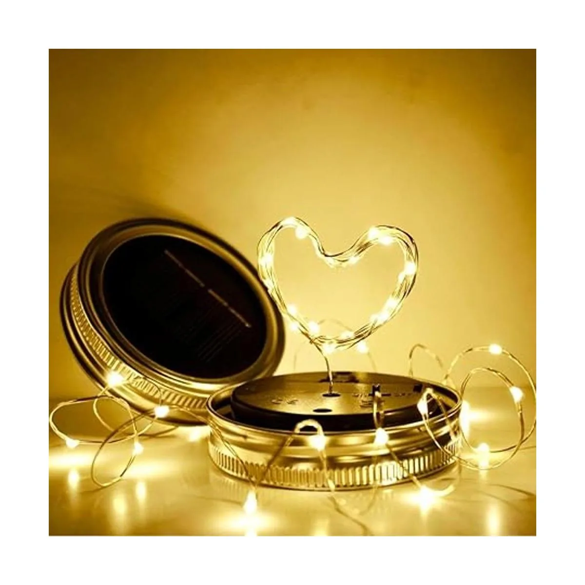 Guirnalda de luces solares con tapa de tarro de masón_5