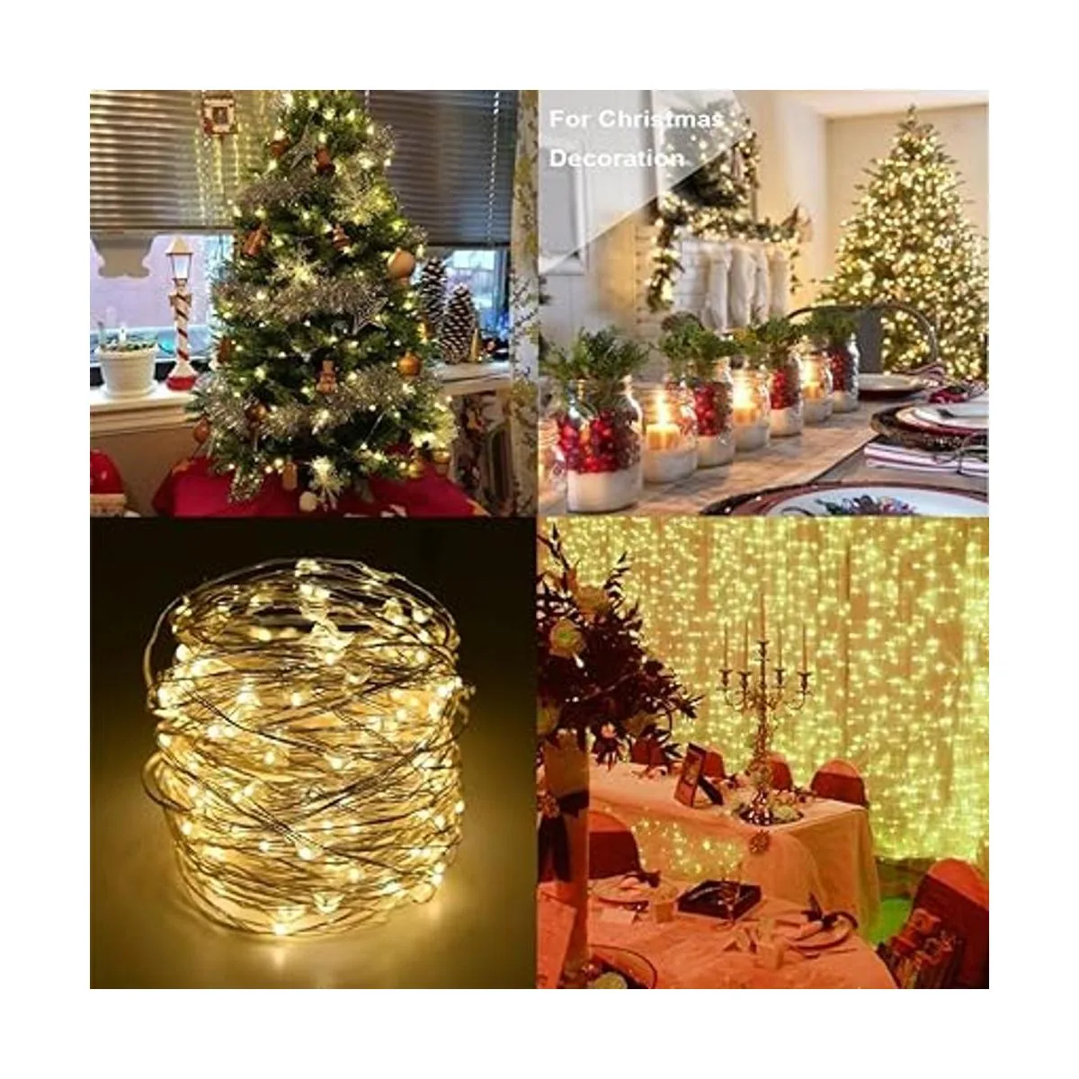 2 luces de hadas que funcionan con pilas cadenas de_4