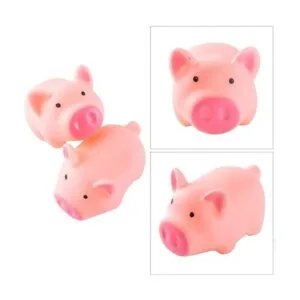 25 piezas de mini cerdos de goma a granel baño de bebé_2