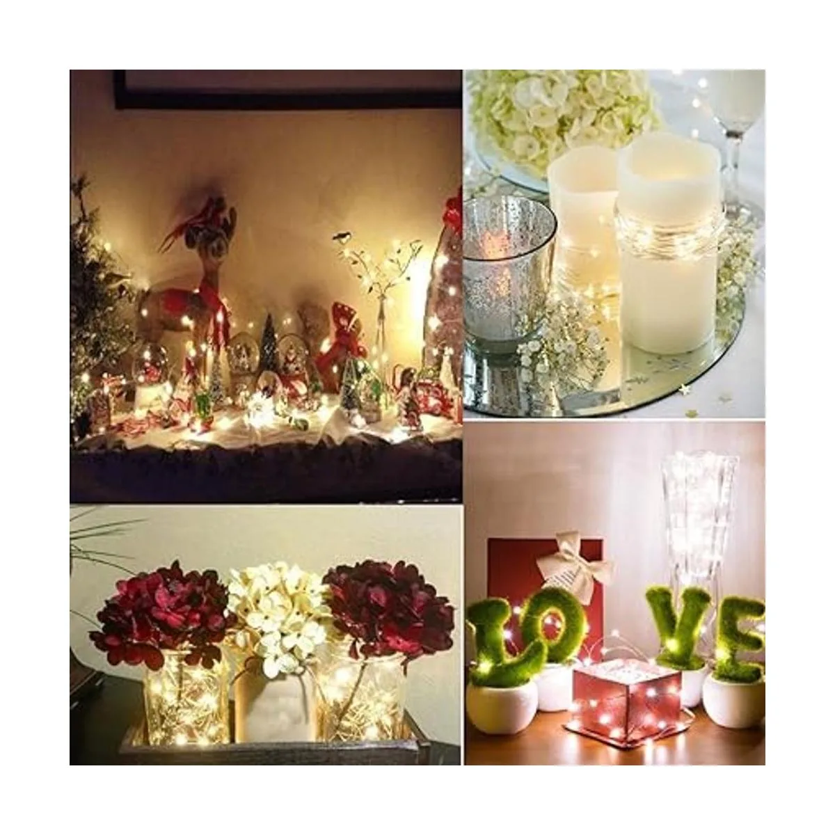 2 luces de hadas que funcionan con pilas cadenas de_5