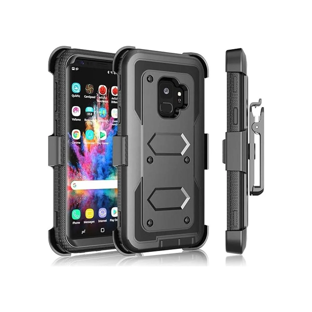 Tekcoo Funda para Galaxy S9 Plus para clip S9 Plus_1