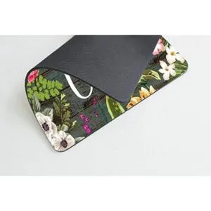 Alfombrilla Pingpi para mouse con diseño de flores y texto_3