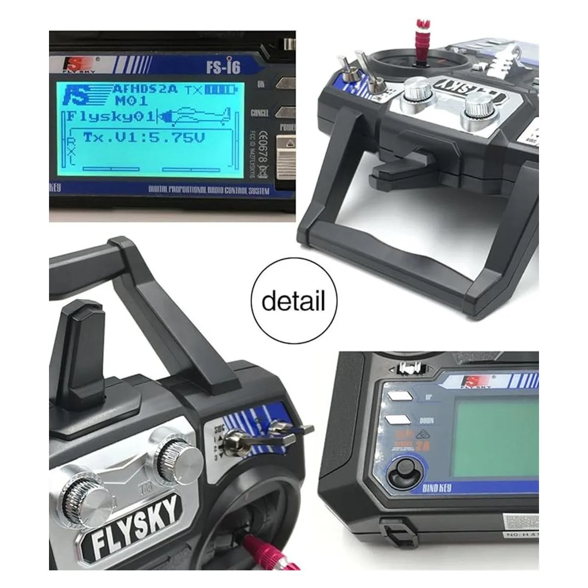 Flysky FSi6 6CH 2.4GHz Sistema de radio RC Controlador_4