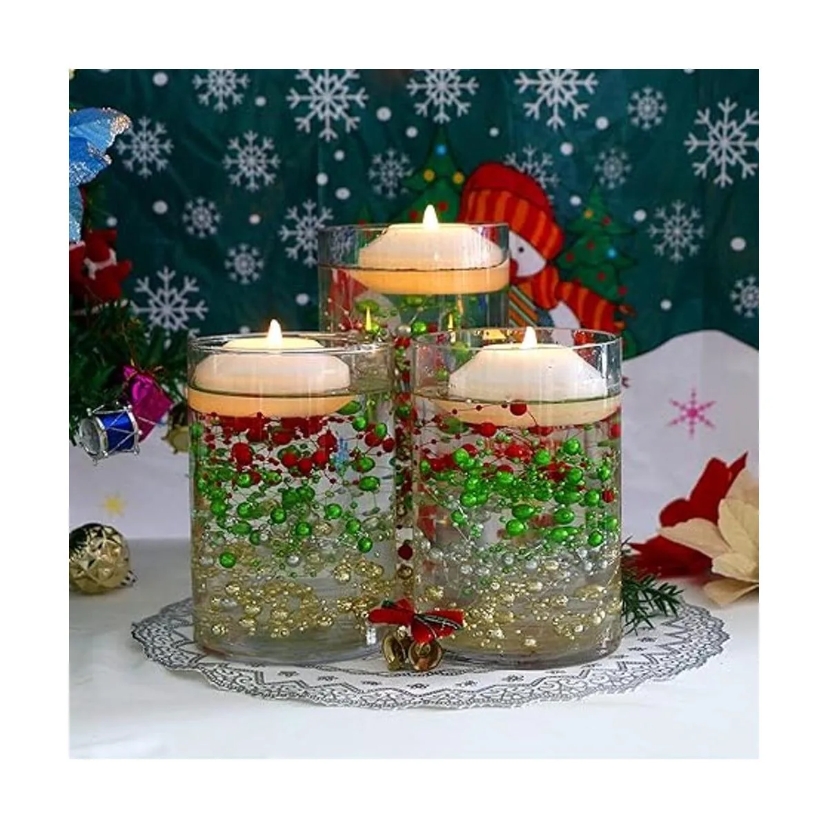 ARDUX 12 velas LED flotantes 3 pulgadas de plástico sin_3