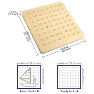 Thoth Montessori Geoboard de madera de material_6