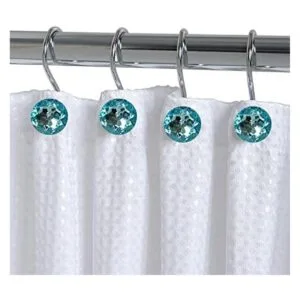 Juego de 12 ganchos de cortina de ducha con anillo de_4