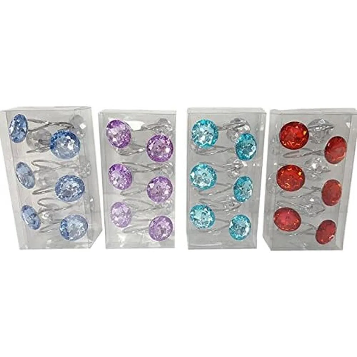 Juego de 12 ganchos de cortina de ducha con anillo de_7