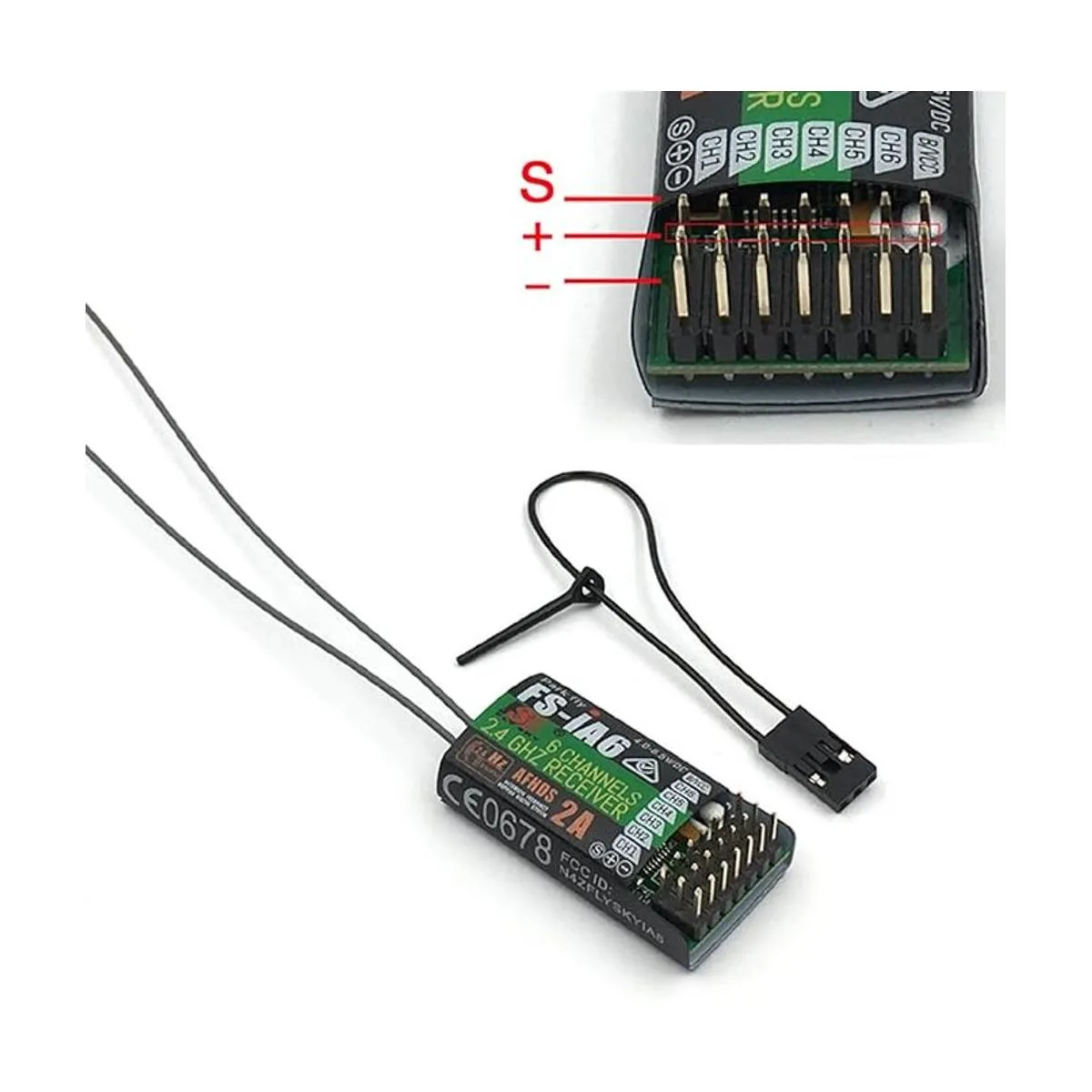 Flysky FSi6 6CH 2.4GHz Sistema de radio RC Controlador_3