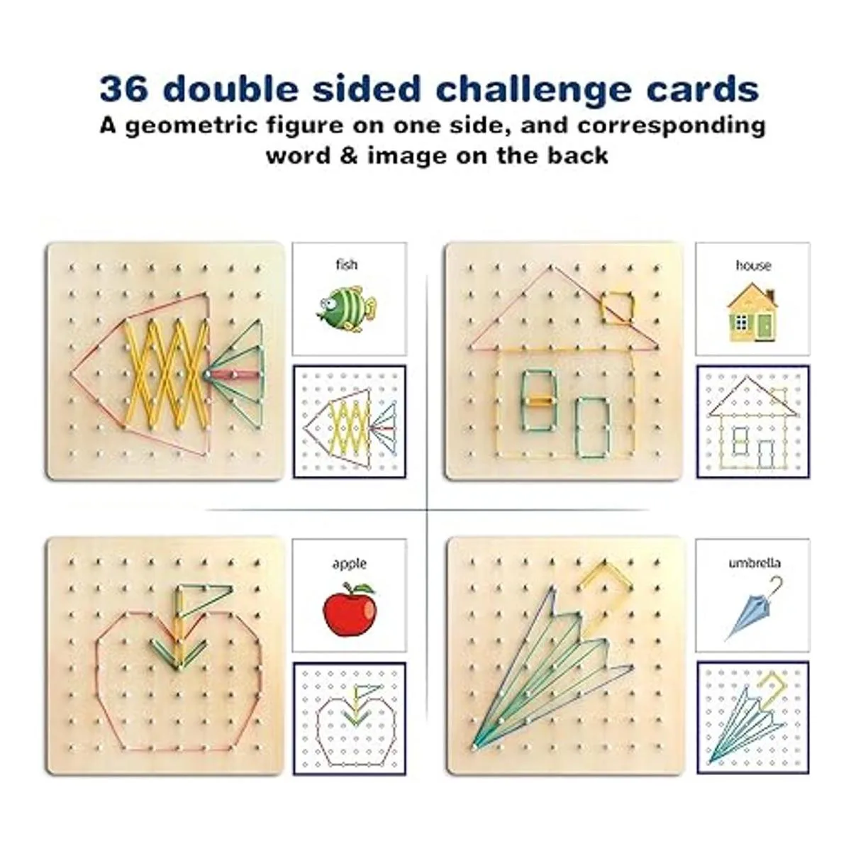 Thoth Montessori Geoboard de madera de material_2