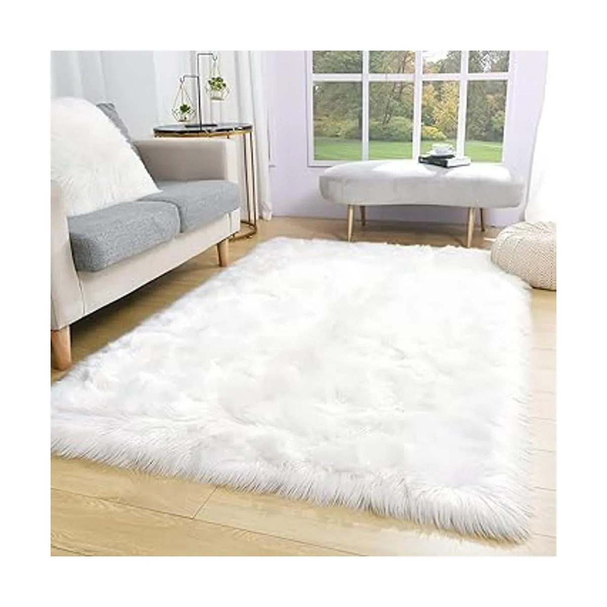 Noahas Alfombra de lujo esponjosa para dormitorio o_1