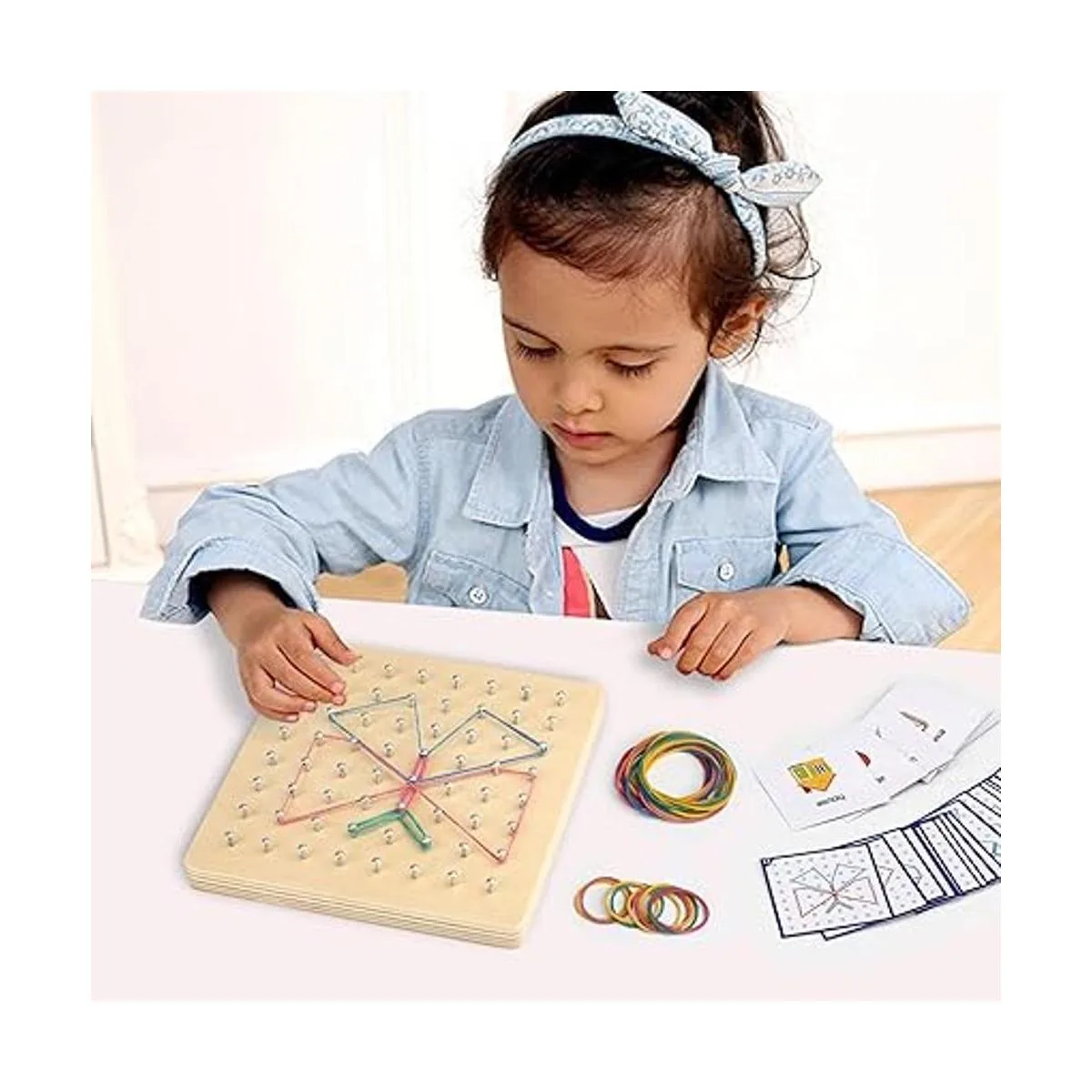Thoth Montessori Geoboard de madera de material_3