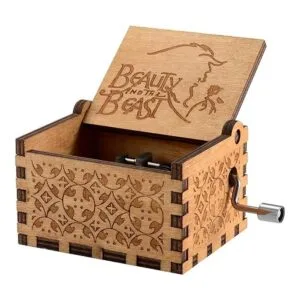 Caja de música Huntmic de madera de belleza y la bestia_2