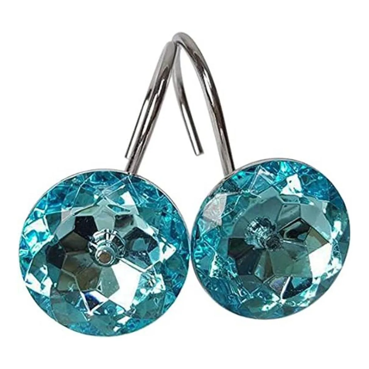 Juego de 12 ganchos de cortina de ducha con anillo de_1