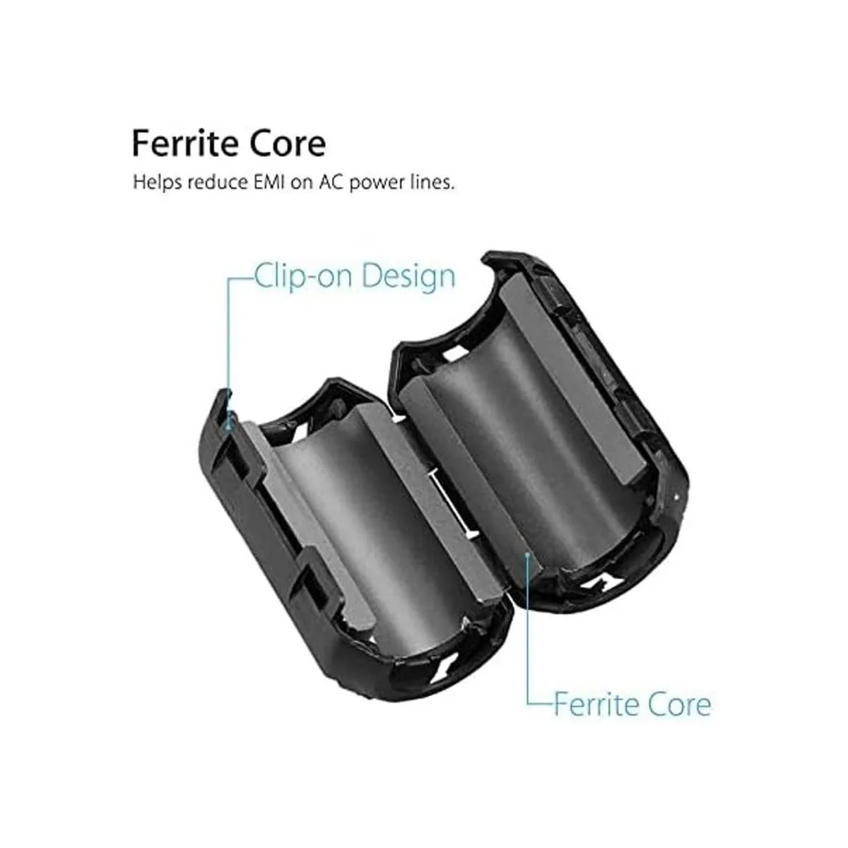 Ceedmon 20 piezas de anillo de ferrita con clip para_5