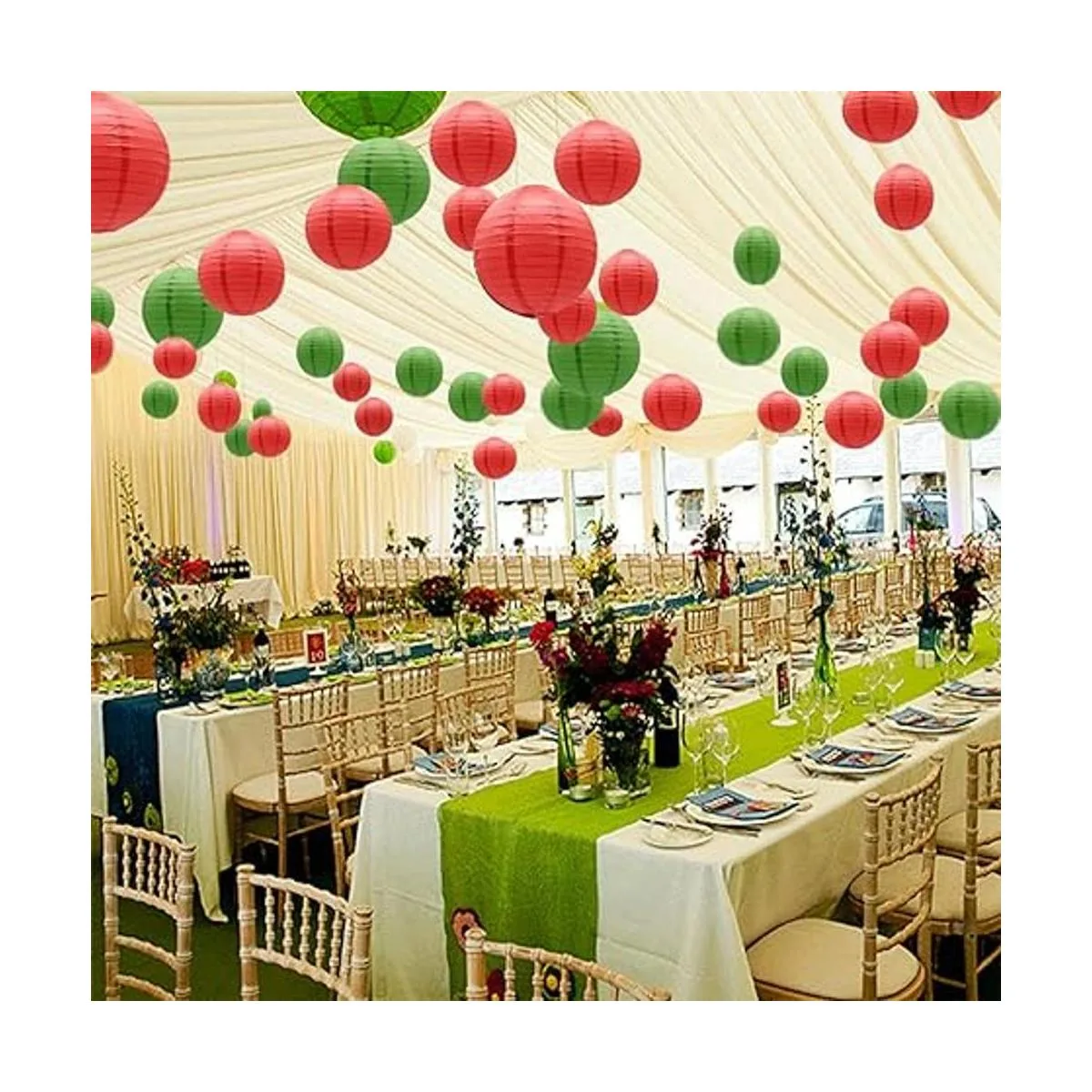 ADLKGG Faroles redondos de papel colgantes para fiestas_4