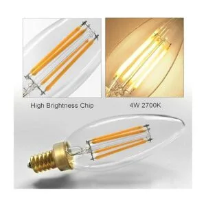 HIZASHI Bombilla LED E12 regulable equivalente a 40 W_4