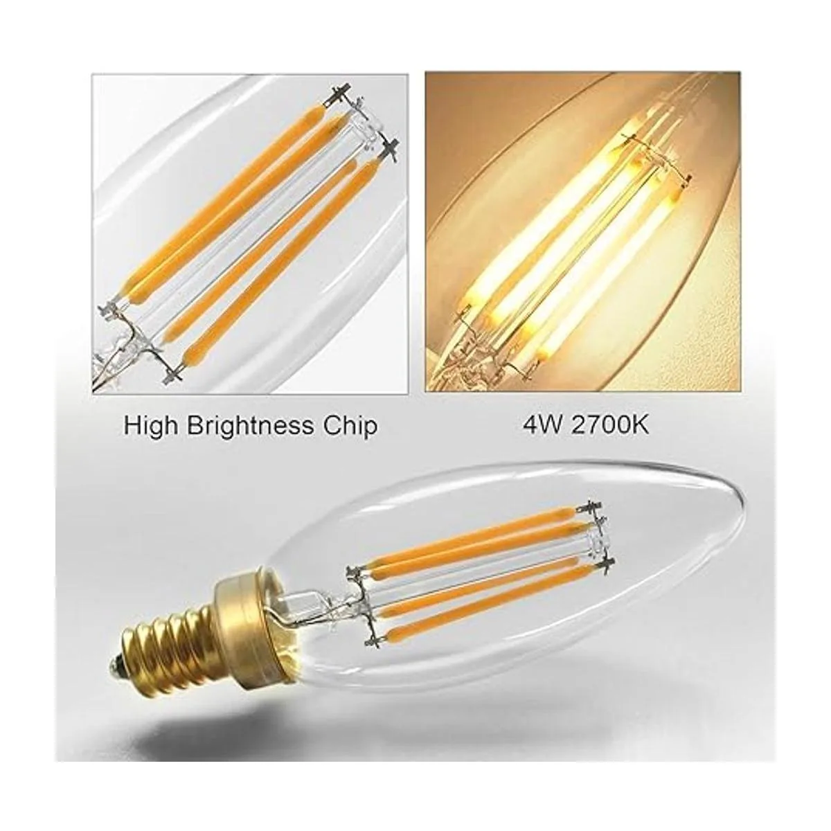 HIZASHI Bombilla LED E12 regulable equivalente a 40 W_4