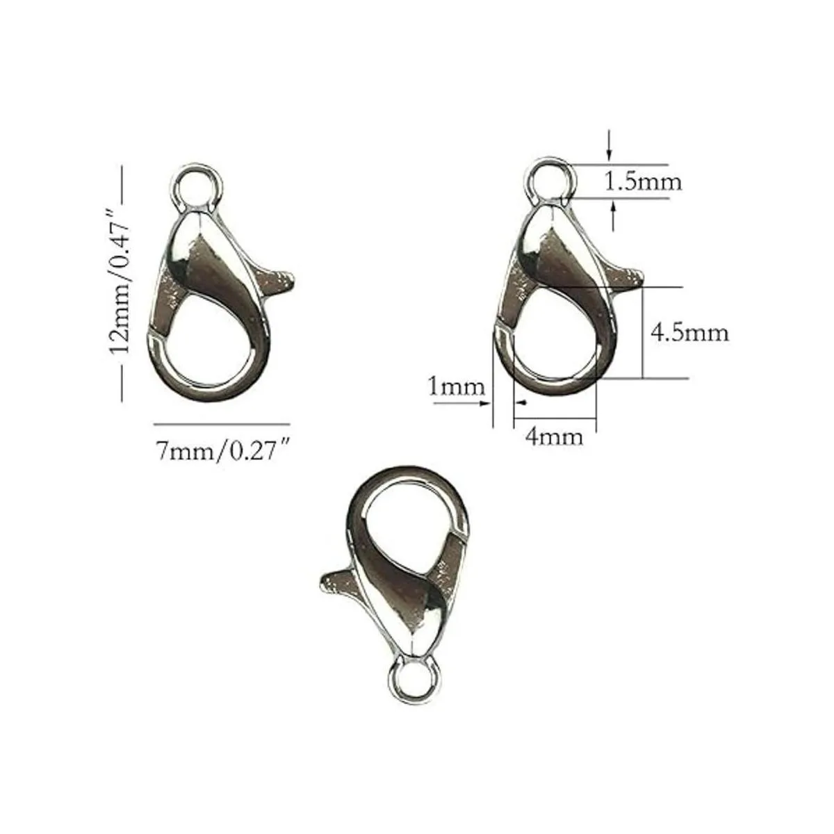 Hyamass 200 cierres curvos de langosta de 0.276 x 0.472 in_2