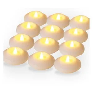 ARDUX 12 velas LED flotantes 3 pulgadas de plástico sin_1