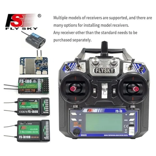Flysky FSi6 6CH 2.4GHz Sistema de radio RC Controlador_7