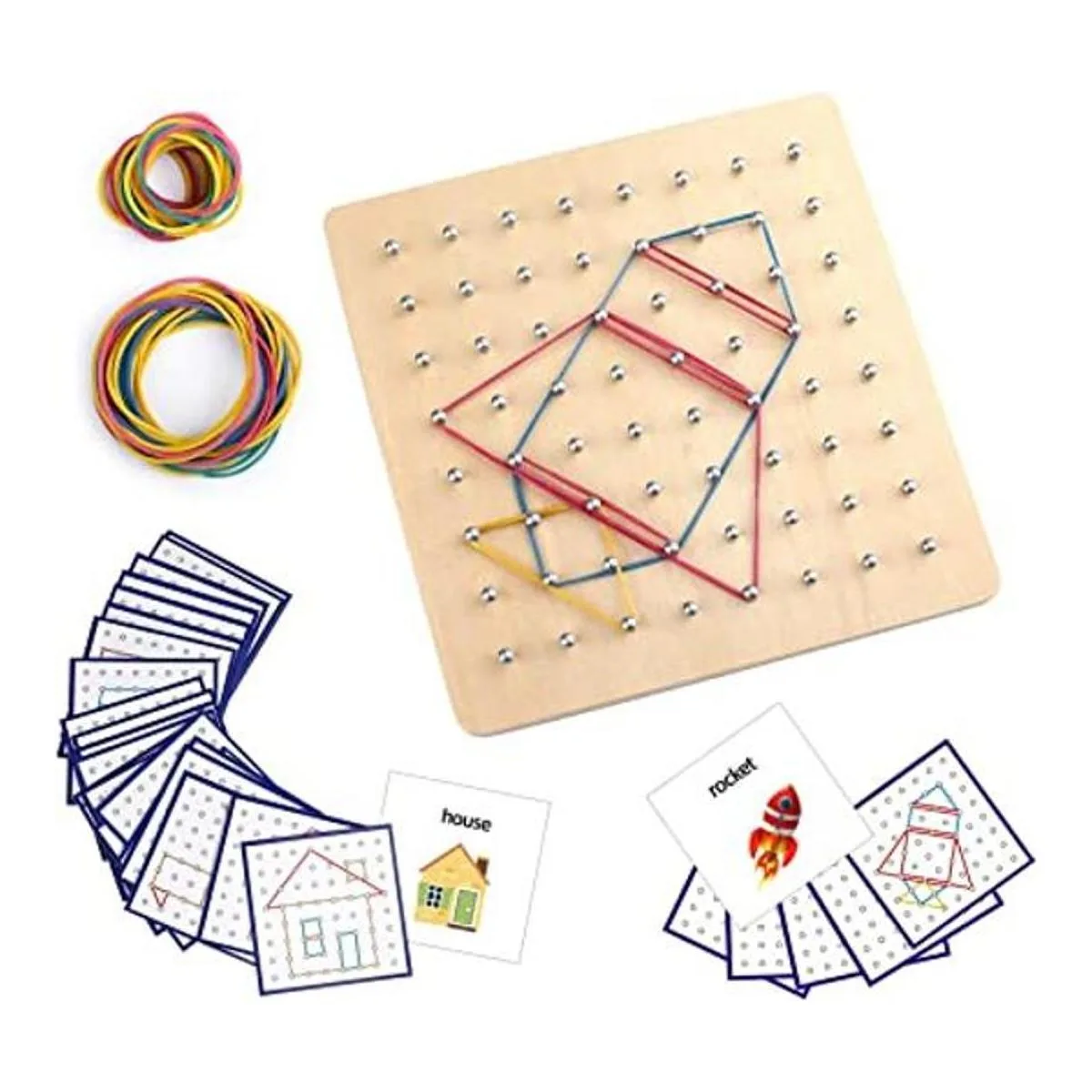 Thoth Montessori Geoboard de madera de material_1