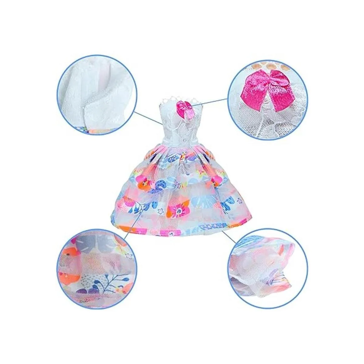 BJDBUS 6 piezas mini vestido de bola para niña de 11.5_4