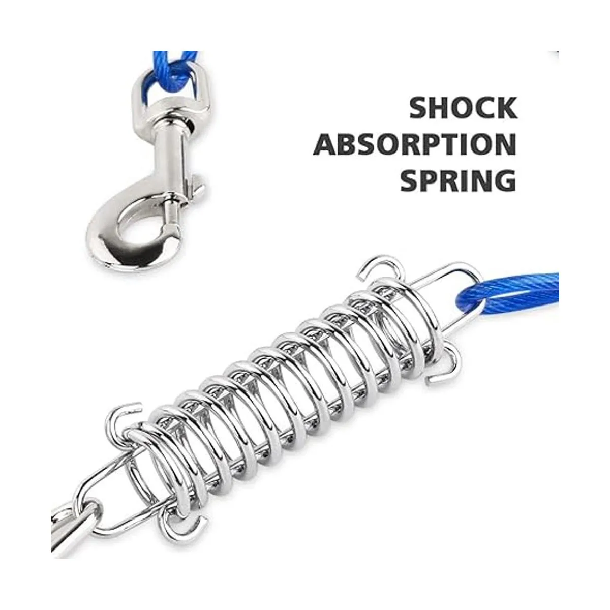 Petbobi 20 Feet 30 Feet Tie Out Cable Chew Proof for Dog_3