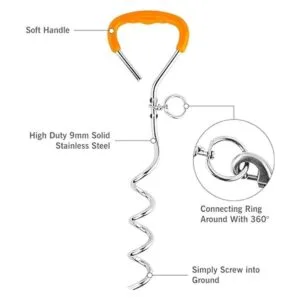 Petbobi 20 Feet 30 Feet Tie Out Cable Chew Proof for Dog_2