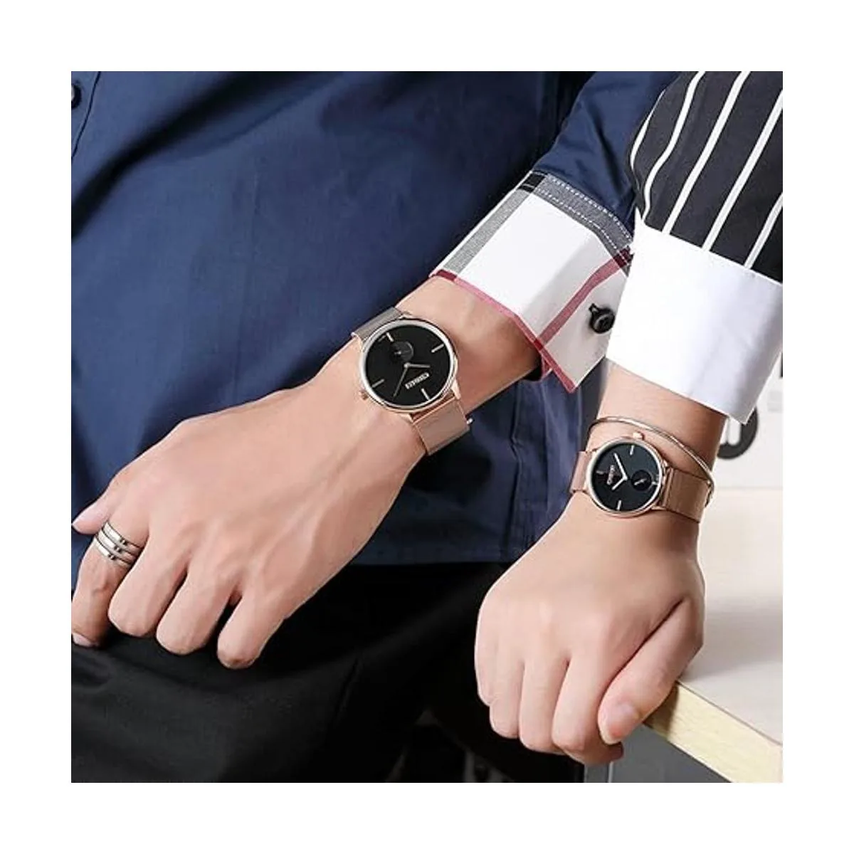 Reloj para parejas hombres y mujeres par de relojes de_4