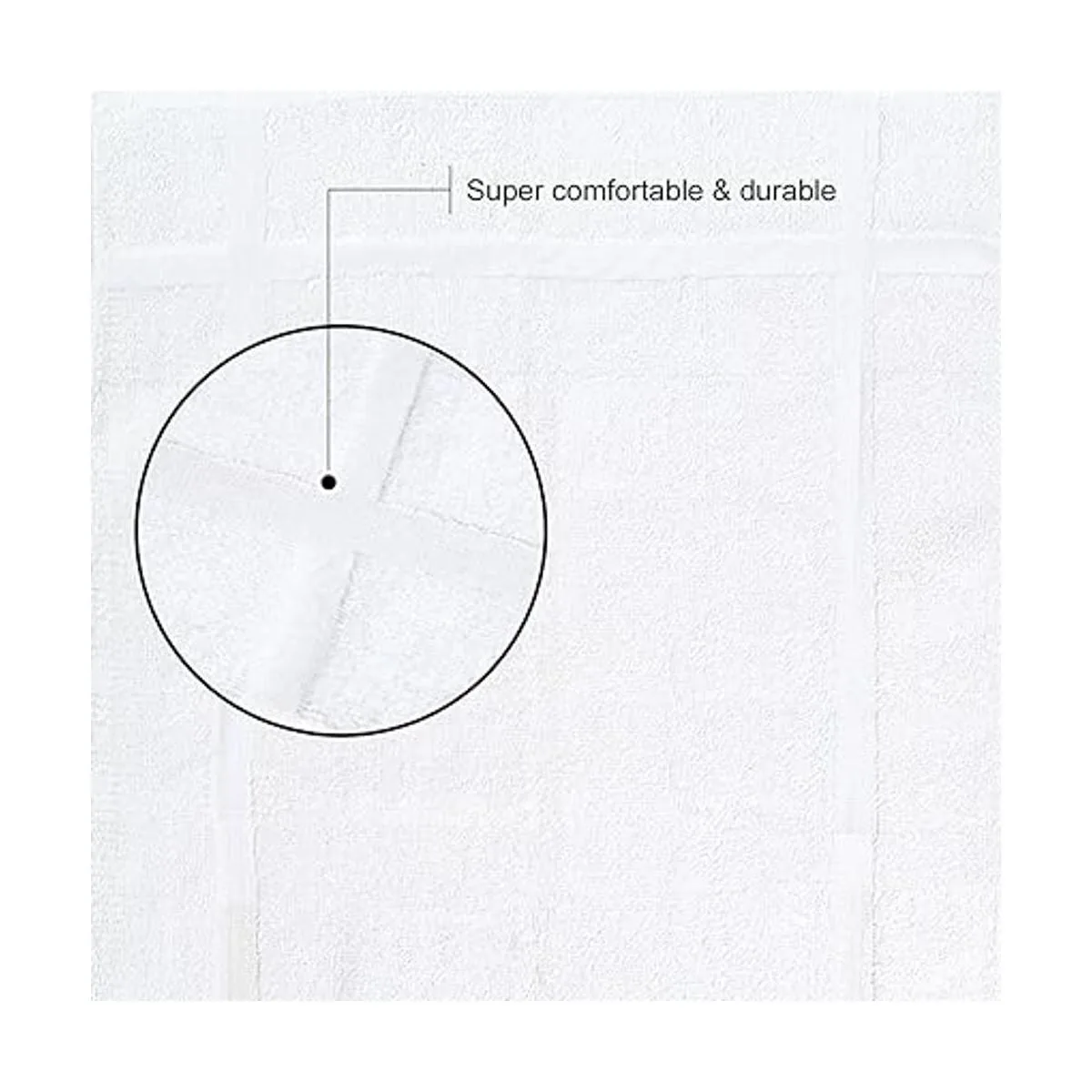 GOLD TEXTILES Paquete de 12 toallas de baño blancas_5