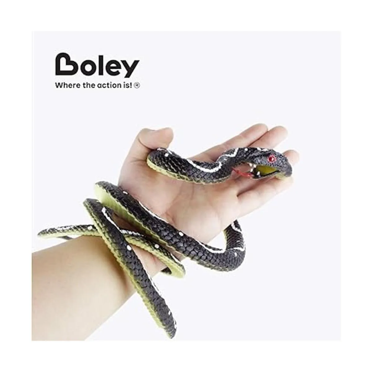 Boley Jumbo Snakes Juego de 4 juguetes de serpiente falsa_6