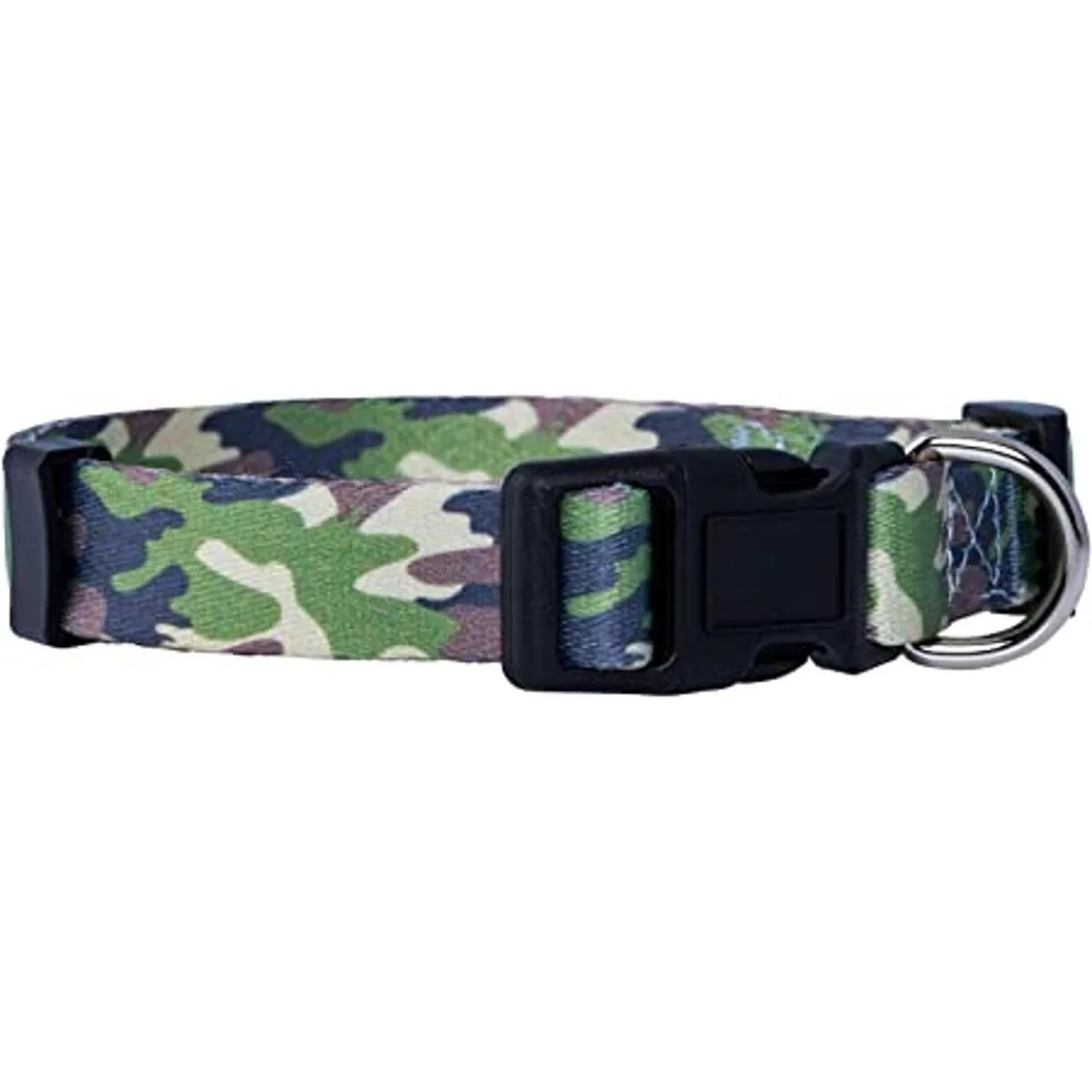 Native Pup Collar de perro camuflaje mediano verde_1