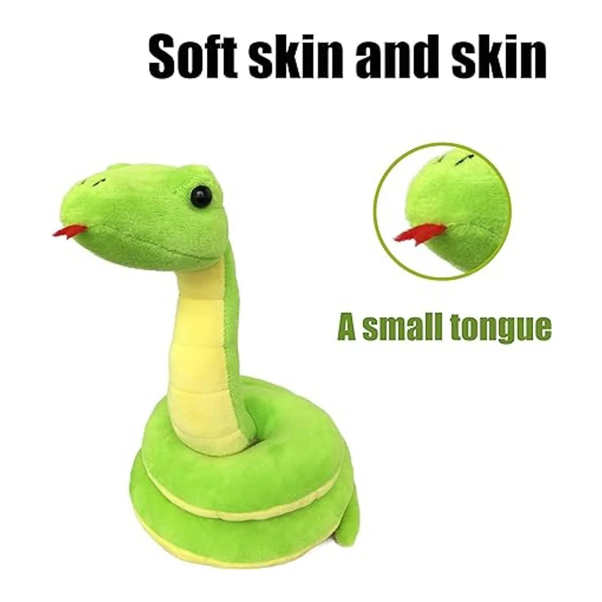 ICE KING BEAR Animal de peluche de serpiente verde_2