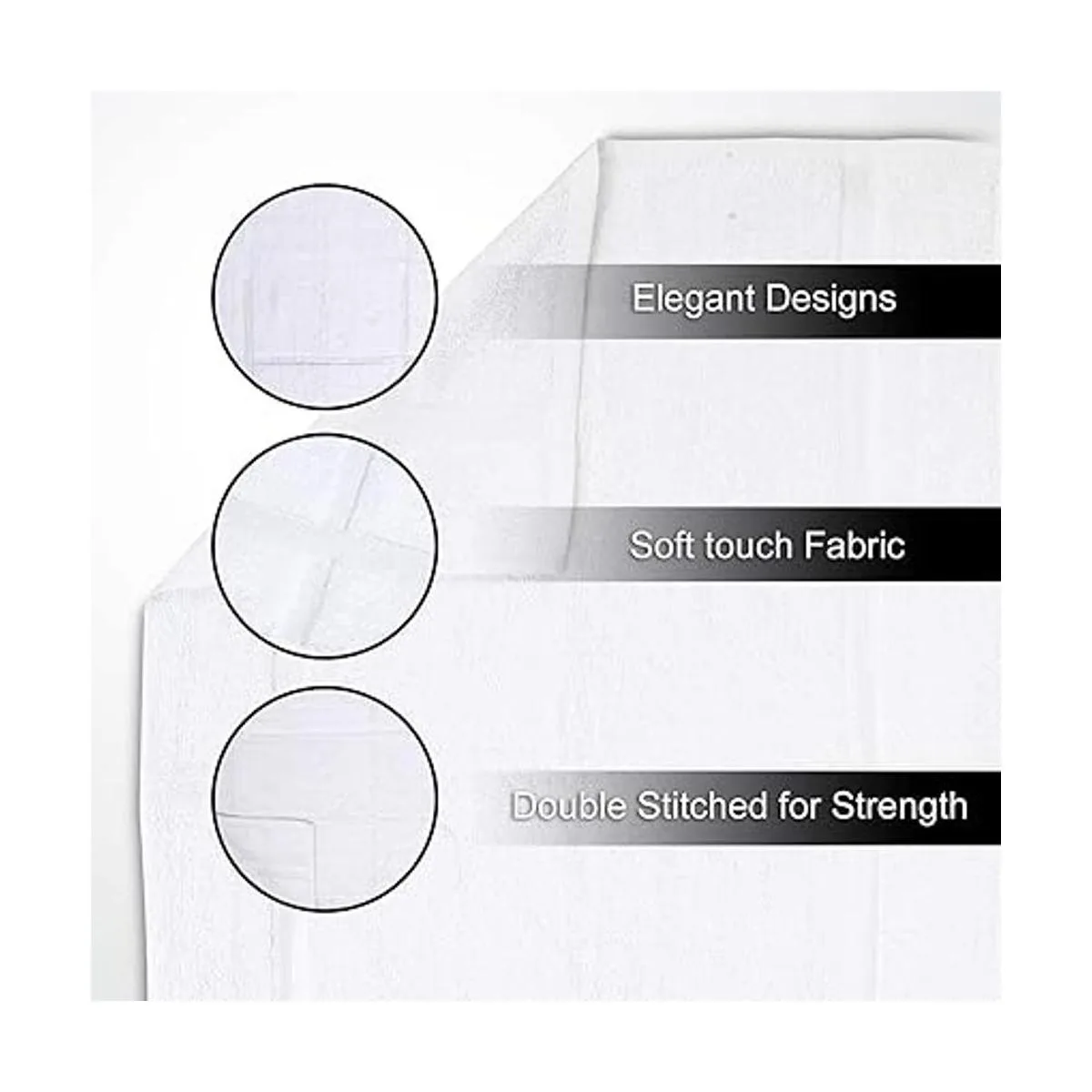 GOLD TEXTILES Paquete de 12 toallas de baño blancas_3