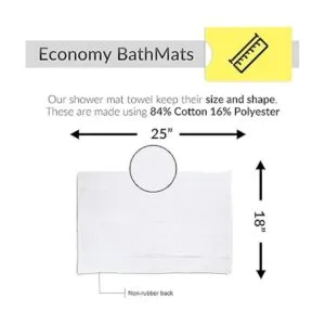 GOLD TEXTILES Paquete de 12 toallas de baño blancas_4