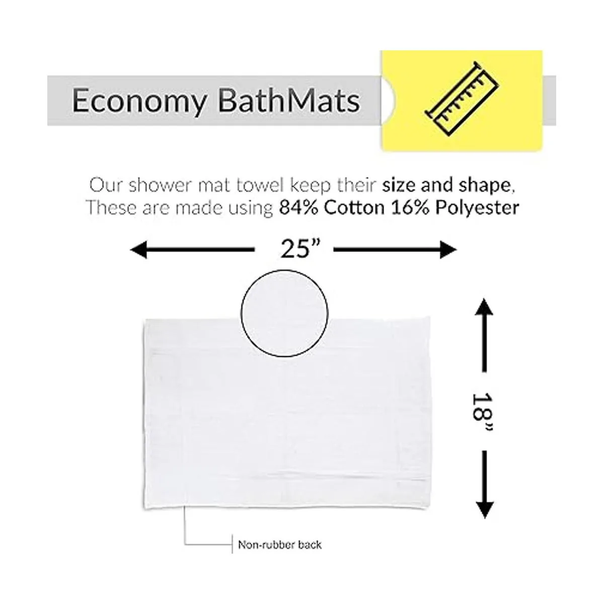 GOLD TEXTILES Paquete de 12 toallas de baño blancas_4