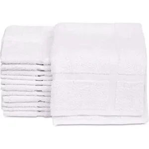 GOLD TEXTILES Paquete de 12 toallas de baño blancas_1