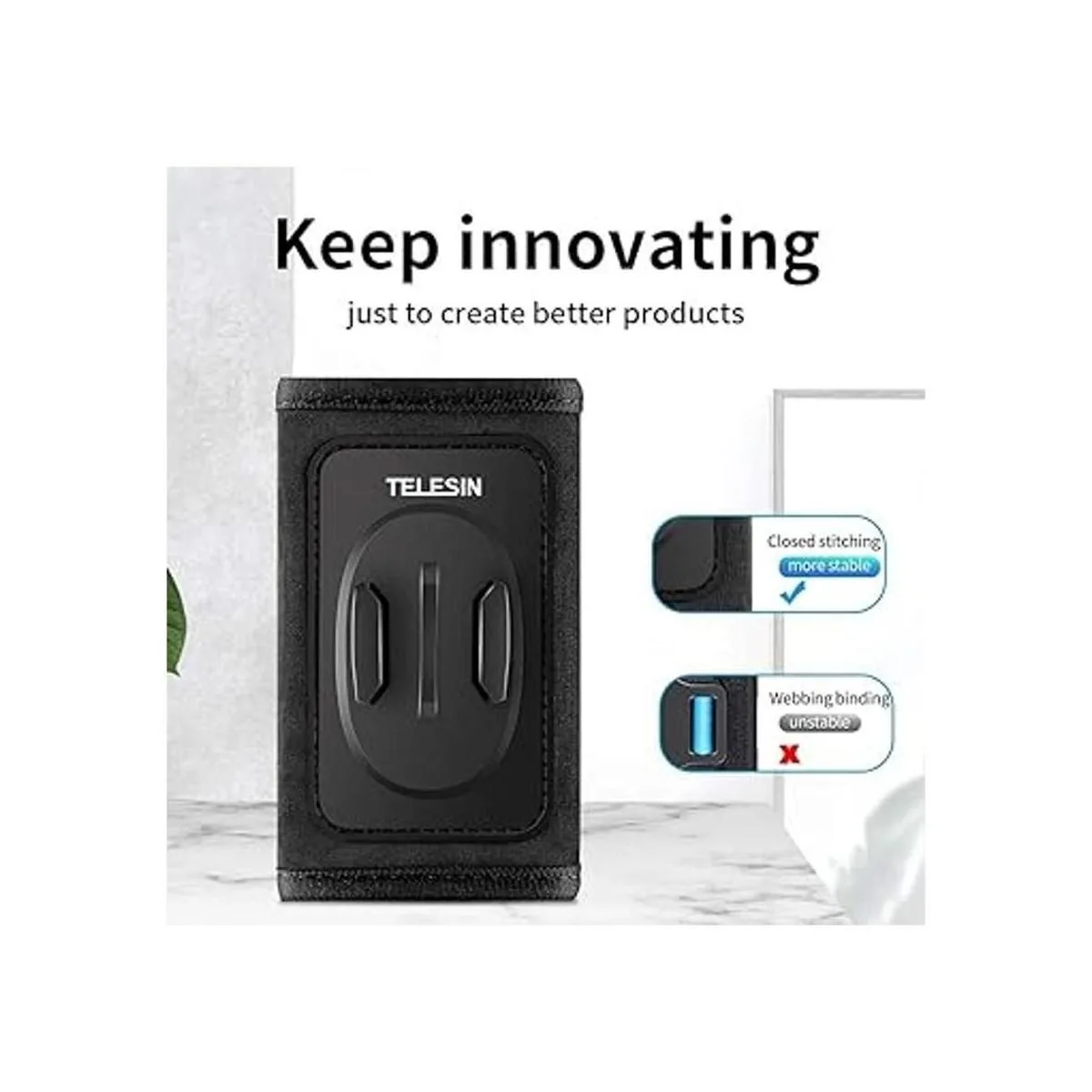 TELESIN Mochila de rotación 360 para cámara con clip de_2