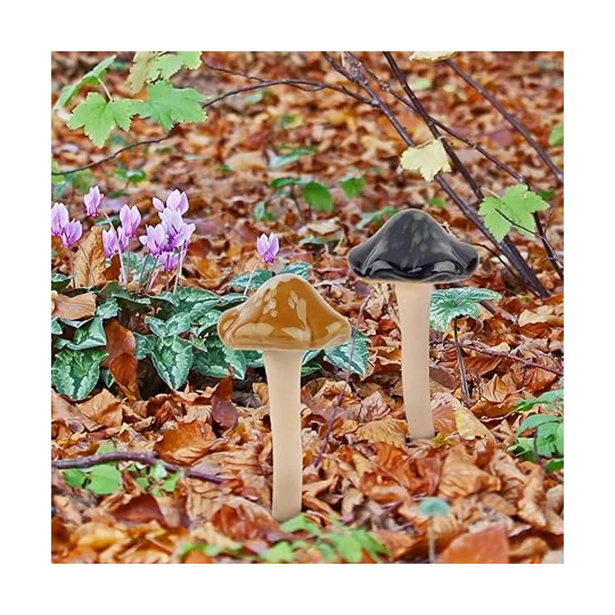 Exttlliy 8 piezas de cerámica para jardín de hongos_3