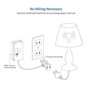 DEWENWILS Interruptor de atenuación de lámpara de mesa_4