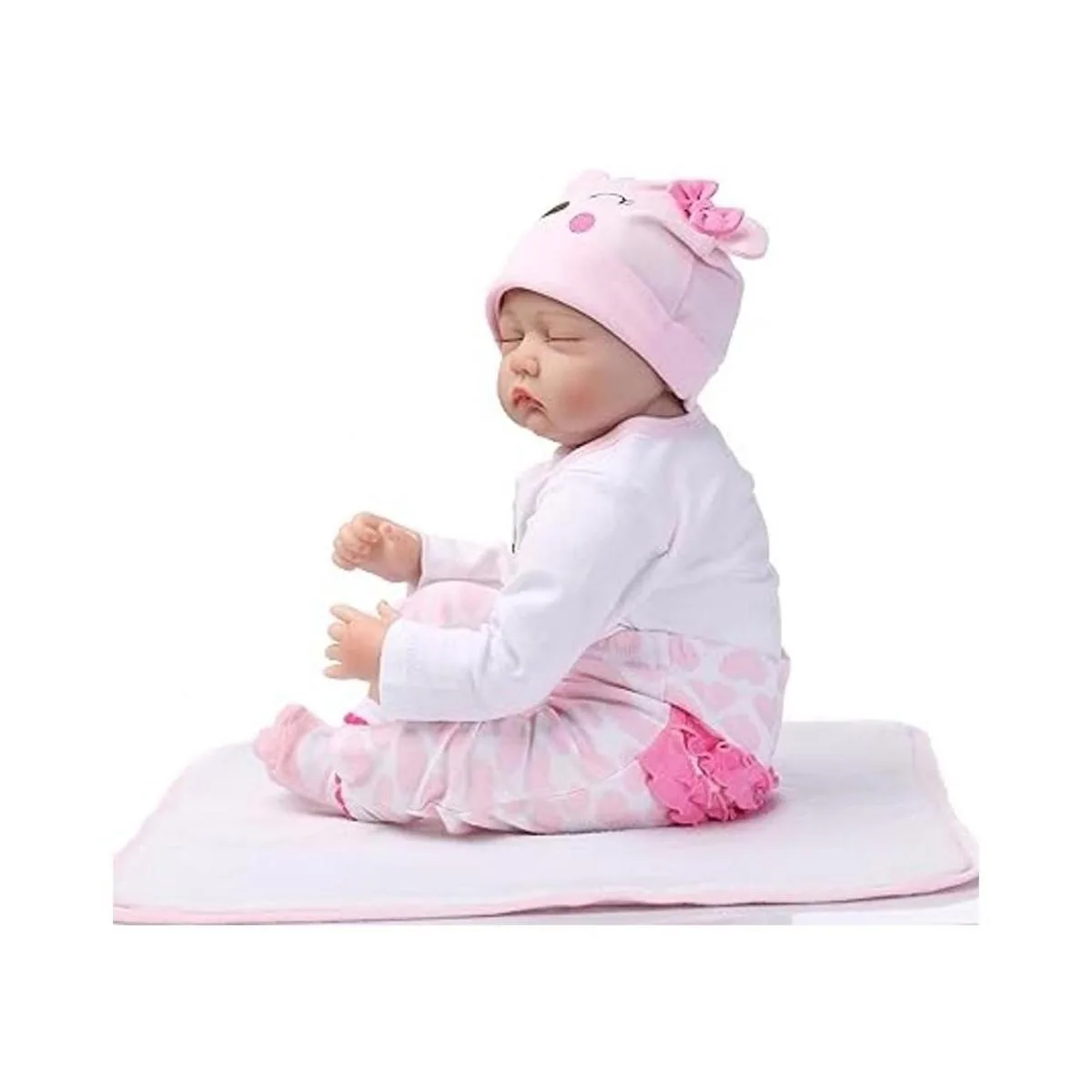 Muñecas Reborn Ropa de bebé trajes rosados para muñecas_4